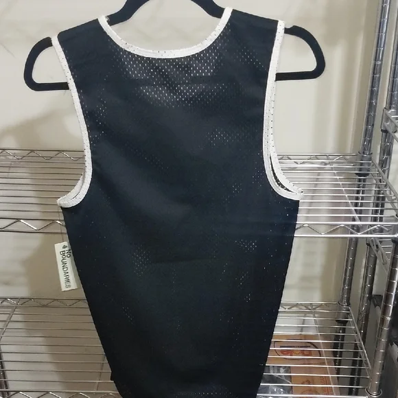 No Boundaries Black Tank Top with White Edging - Picture 5 of 5